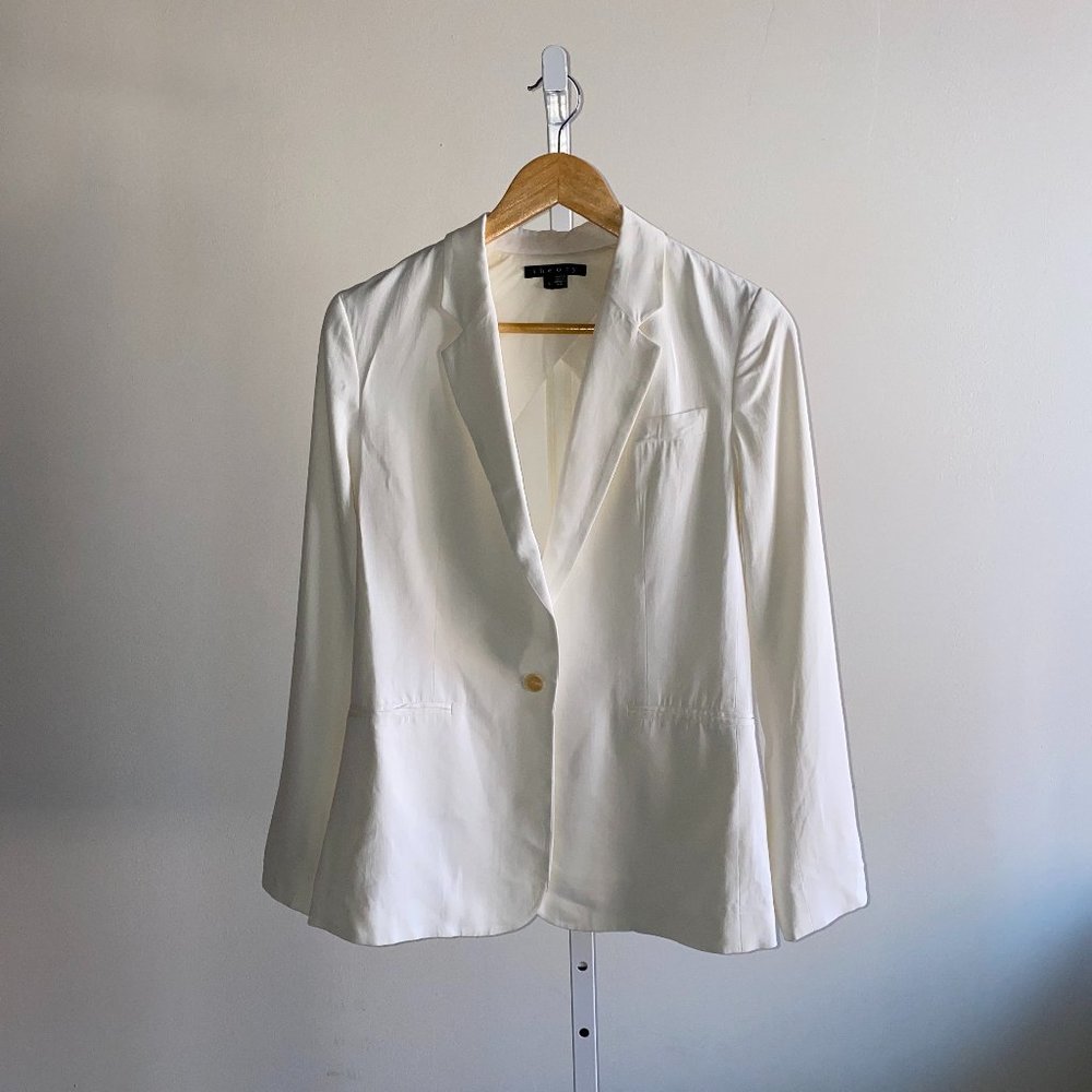 Theory white blazer